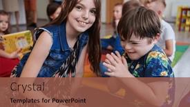  Presentation with down syndrome - Presentation theme enhanced with girl-and-a-boy background and a tawny brown colored foreground
