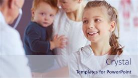  Presentation with heartbeat - Audience pleasing slide set consisting of girl-and-doctor-with-stethoscope backdrop and a lemonade colored foreground