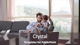  Presentation with big fat belly girl - Presentation theme enhanced with girl and her handsome father background and a dark gray colored foreground