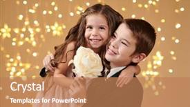  Presentation with christmas girl - Amazing slides having girl are in christmas backdrop and a coral colored foreground