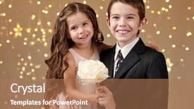  Presentation with girl christmas - Theme consisting of girl are in christmas background and a coral colored foreground