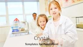  Presentation with pupil - Beautiful slide set featuring girl-as-a-pupil backdrop and a lemonade colored foreground