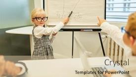  Presentation with company presentation - Cool new slides with girl-as-speaker-or-lecturer backdrop and a lemonade colored foreground