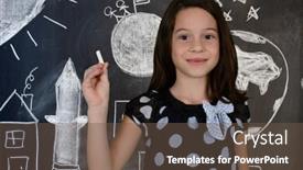  Presentation with chalk board - Slides enhanced with coffee with chocolate donuts background and a coral colored foreground