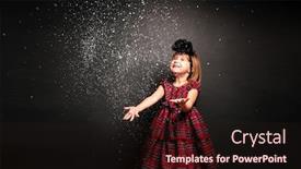  Presentation with black girl - Beautiful PPT theme featuring girl blowing in the snow on a black background on christmas eve backdrop and a wine colored foreground
