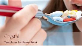  Presentation with drug addiction - Presentation design enhanced with girl-brings-a-spoon-filled and a lemonade colored foreground