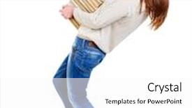  Presentation with heavy weight - Slides featuring heavy pile of book background and a white colored foreground