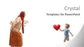  Presentation with hijab - Presentation enhanced with girl-carrying-a-red-heart background and a white colored foreground