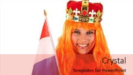 Presentation with kings - Presentation consisting of girl celebrating kings day background and a red colored foreground