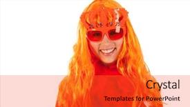  Presentation with kings - Presentation theme consisting of girl celebrating kings day in holland background and a red colored foreground