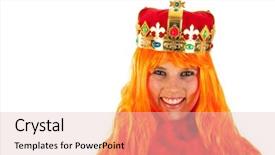  Presentation with kings - Colorful presentation theme enhanced with girl celebrating kings day in holland backdrop and a lemonade colored foreground