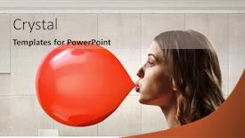  Presentation with chewing gum - Cool new slides with girl-chewing-gum-mixed-media backdrop and a lemonade colored foreground