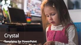  Presentation with children little child girl plays - Audience pleasing presentation consisting of girl child plays piano synthesizer backdrop and a tawny brown colored foreground