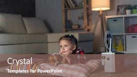  Presentation with vintage movie - Theme with girl-child-watching-an-old background and a violet colored foreground