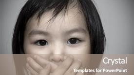  Presentation with crime - Cool new presentation with girl covering her mouth crime backdrop and a coral colored foreground