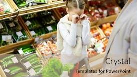  Presentation with crying - PPT theme featuring girl-crying-on-background background and a soft green colored foreground