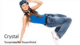  Presentation with hip hop dancing - Amazing slides having break dance - girl dancing hip-hop backdrop and a pink colored foreground