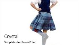  Presentation with sword - Slide deck consisting of girl doing a sword dance background and a white colored foreground