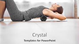  Presentation with yoga - PPT layouts with girl-doing-yoga-lying background and a white colored foreground