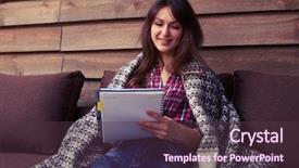  Presentation with imagination - Cool new presentation theme with girl drawing in a jotter backdrop and a tawny brown colored foreground