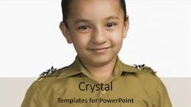  Presentation with police - Colorful slides enhanced with girl dressed as a police backdrop and a gold colored foreground