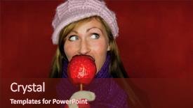  Presentation with christmas girl - Cool new presentation theme with candied apples - german traditional christmas market girl backdrop and a tawny brown colored foreground