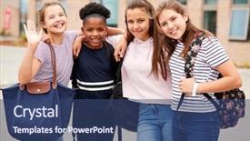  Presentation with cognitive development of high school learners - Amazing theme having girl education - portrait of female high school backdrop and a ocean colored foreground