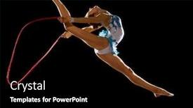  Presentation with gymnastics - Beautiful PPT layouts featuring girl engaged art gymnastics isolated backdrop and a black colored foreground