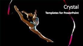  Presentation with gymnastics - Beautiful theme featuring stunts girls - girl engaged art gymnastics isolated backdrop and a black colored foreground