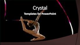  Presentation with gymnastics - Slide set featuring girl engaged art gymnastics isolated background and a black colored foreground