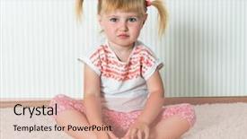  Presentation with physical activity seniors - Presentation with girl engaged in physical activity background and a coral colored foreground