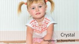  Presentation with activity - Presentation consisting of girl engaged in physical activity background and a coral colored foreground