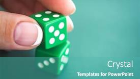  Presentation with gambling - Slide set having girl-gambling-dice-on-green background and a teal colored foreground