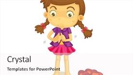  Presentation with vector - Cool new presentation design with girl getting dressed - eps backdrop and a sky blue colored foreground