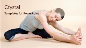  Presentation with group of three young girl - Amazing PPT theme having girl goes in for sports backdrop and a  colored foreground