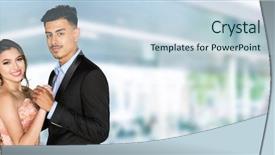  Presentation with prom - Slide set consisting of girl going to her quinceanera background and a lemonade colored foreground