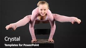  Presentation with girl pink baby shower - Presentation theme having girl gymnast wearing in pink background and a  colored foreground