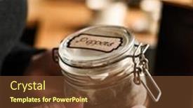  Presentation with flavor - PPT layouts enhanced with girl-hand-opening-jar background and a tawny brown colored foreground