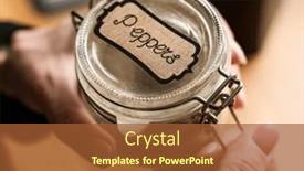  Presentation with flavor - PPT theme with girl-hand-opening-jar background and a red colored foreground