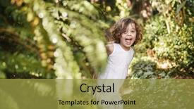  Presentation with black couple having fun - Presentation theme having girl having fun in garden background and a gold colored foreground