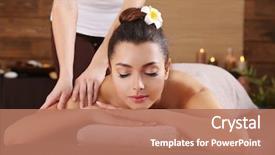  Presentation with reflexology foot massage spa foot - Cool new theme with girl having massage in spa backdrop and a coral colored foreground