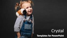  Presentation with guinea pig - Colorful presentation enhanced with girl-holding-a-guinea-pig backdrop and a black colored foreground
