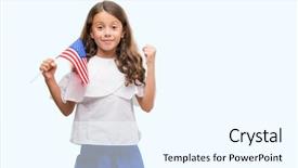  Presentation with united states flag - Amazing presentation having girl holding flag of united backdrop and a  colored foreground
