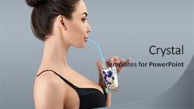  Presentation with beauty beautiful autumn in japanese - Slide deck enhanced with girl holding glass with pil background and a light gray colored foreground