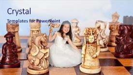  Presentation with chess - Amazing presentation theme having girl in alice in wonderland backdrop and a sky blue colored foreground