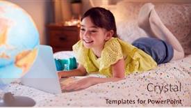  Presentation with night - Presentation enhanced with girl-in-bedroom-at-night background and a coral colored foreground