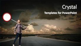  Presentation with stop the violence - Beautiful presentation featuring girl in casual holding stop backdrop and a wine colored foreground