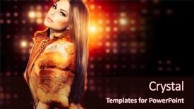  Presentation with girl model - Cool new slides with girl in fox fur coat backdrop and a wine colored foreground