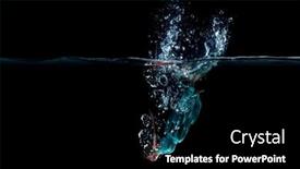  Presentation with under water - PPT layouts having girl-in-green-dress-under background and a black colored foreground