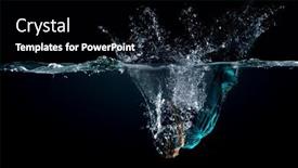  Presentation with under water - Slide deck consisting of girl-in-green-dress-under background and a black colored foreground